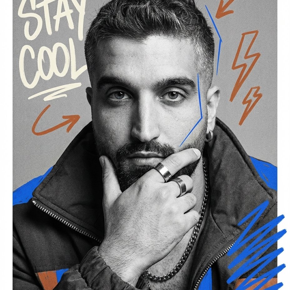 Stay Cool — Zine Fashion Poster from Your Selfie example 1