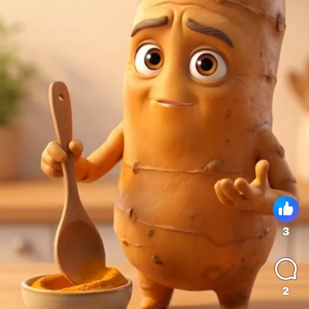 Turmeric root character example 1