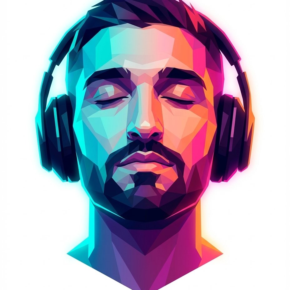 Neon Low-Poly Synthwave Portrait from Your Photo example 1