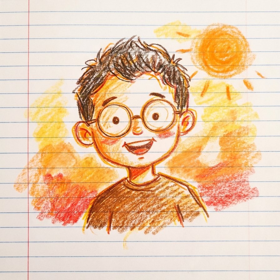 Childlike Nostalgia — Turn Any Photo into a Crayon Drawing Memory example 2