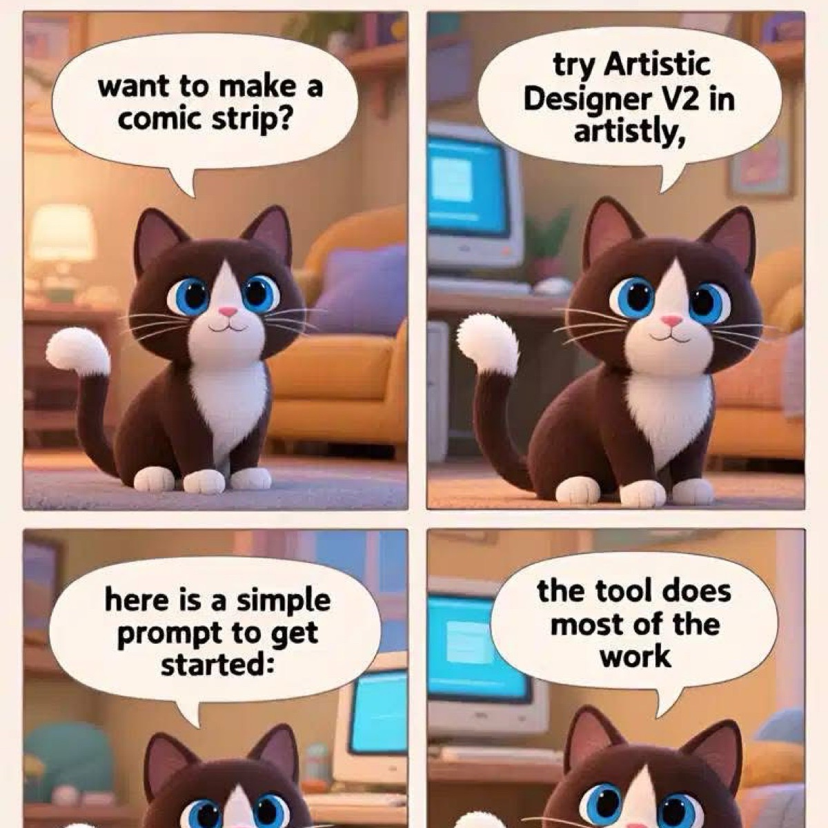 4-panel comic strip example 1
