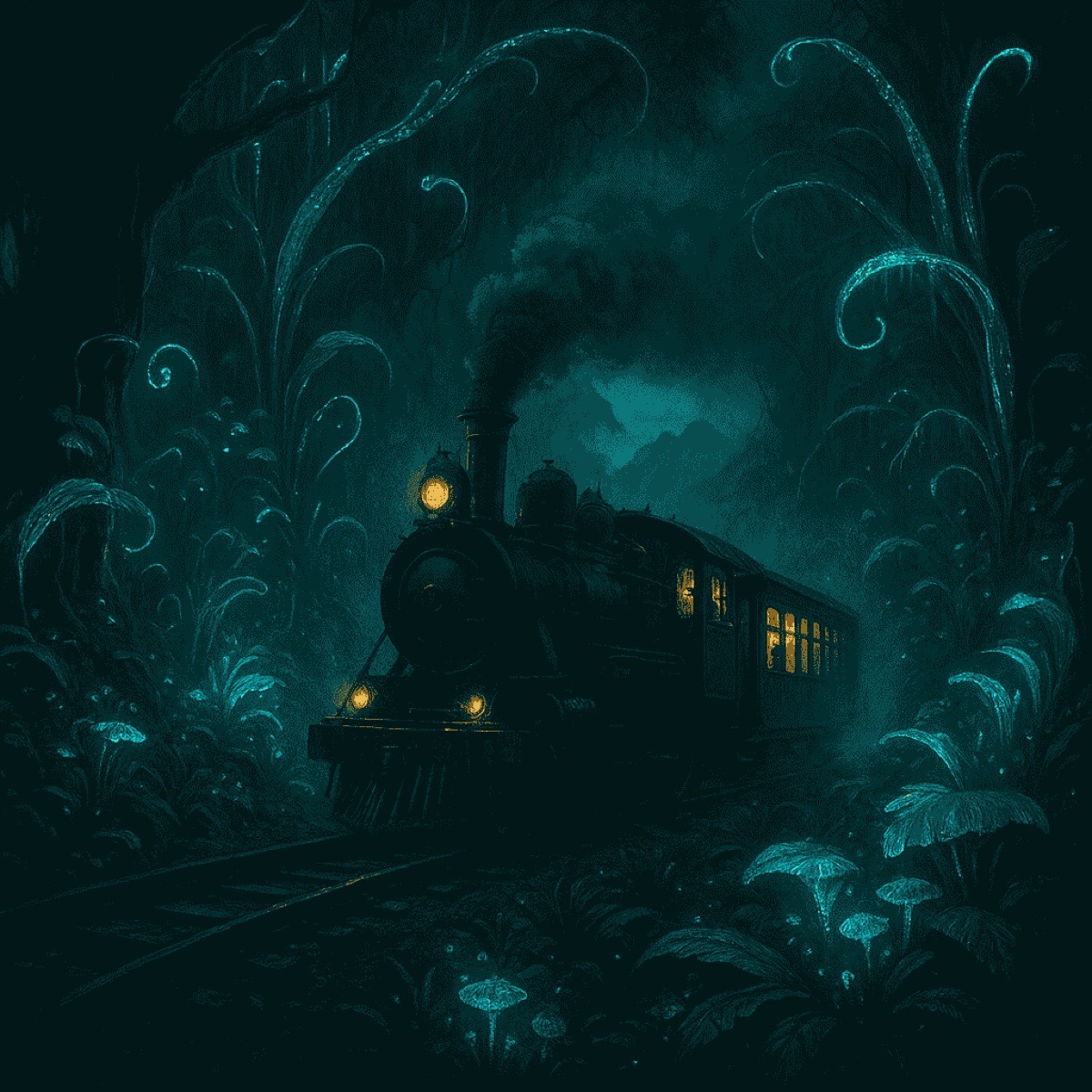 Train going through the Living Jungle example 1