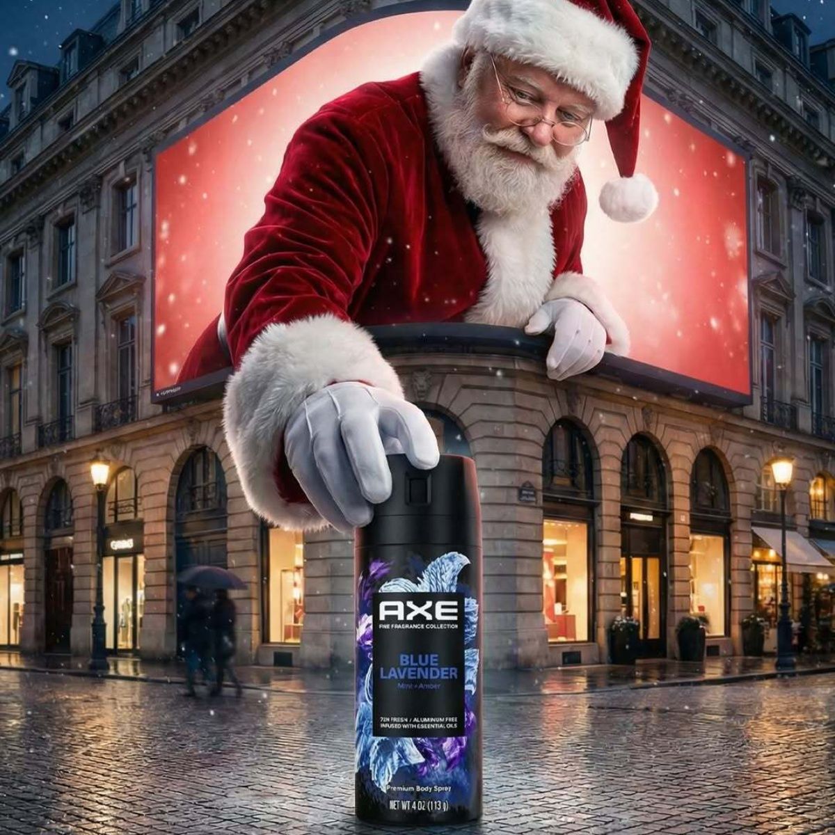 Santa Steps Out of the Screen advertising your product example 2