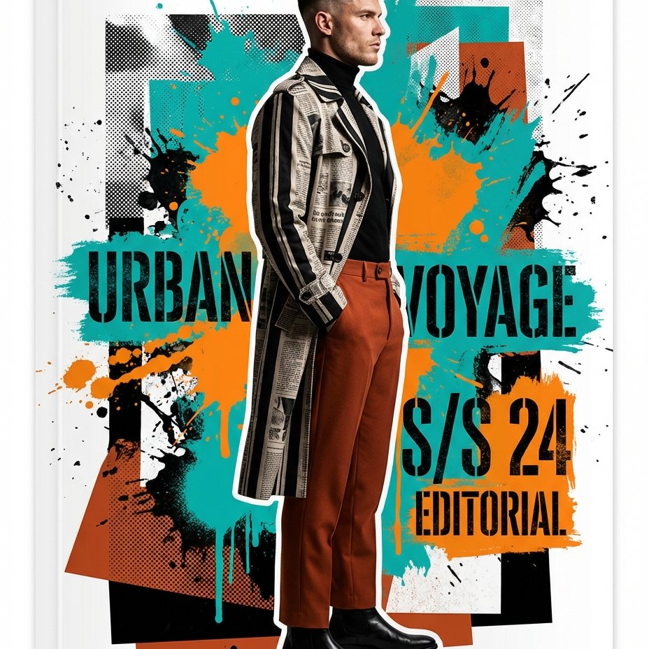 Streetwear Fashion Editorial Poster with Your Name example 1
