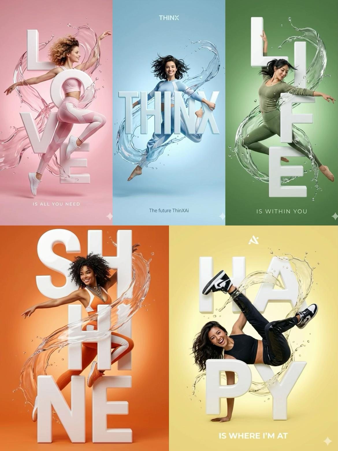 Bold Word × Body — Fashion Sports Poster example 4