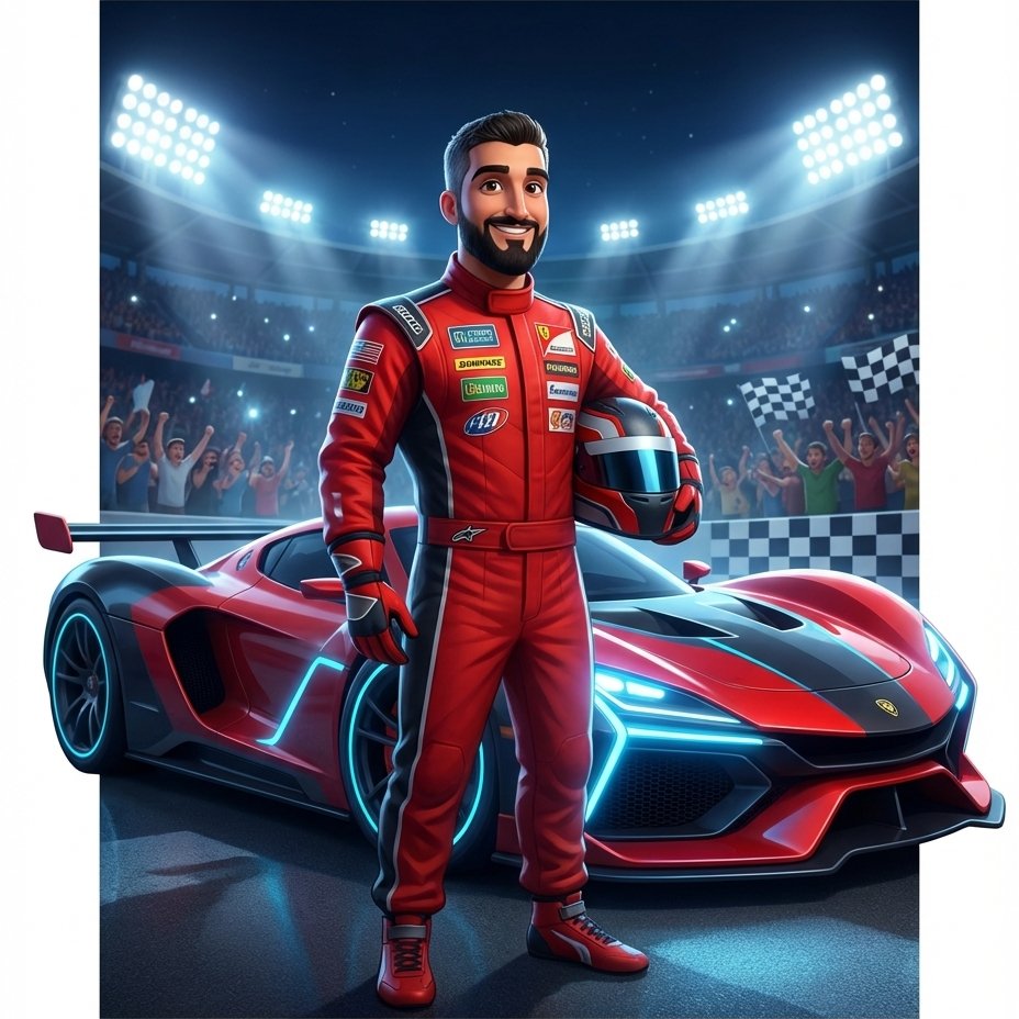 DreamWorks Racing Champion Animation from Your Selfie example 1