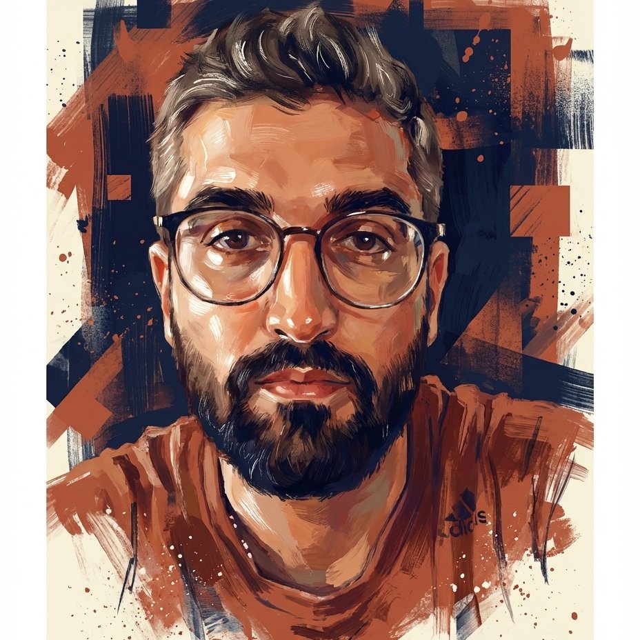 Editorial Acrylic Portrait Painting from Your Selfie example 3
