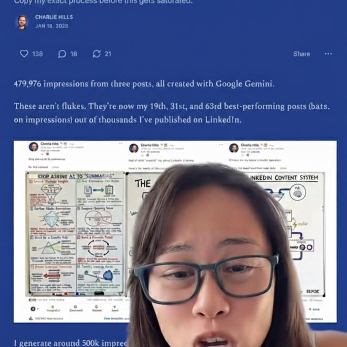 LinkedIn VIRAL hack super easy use Google Gemini nano banana pro example 1