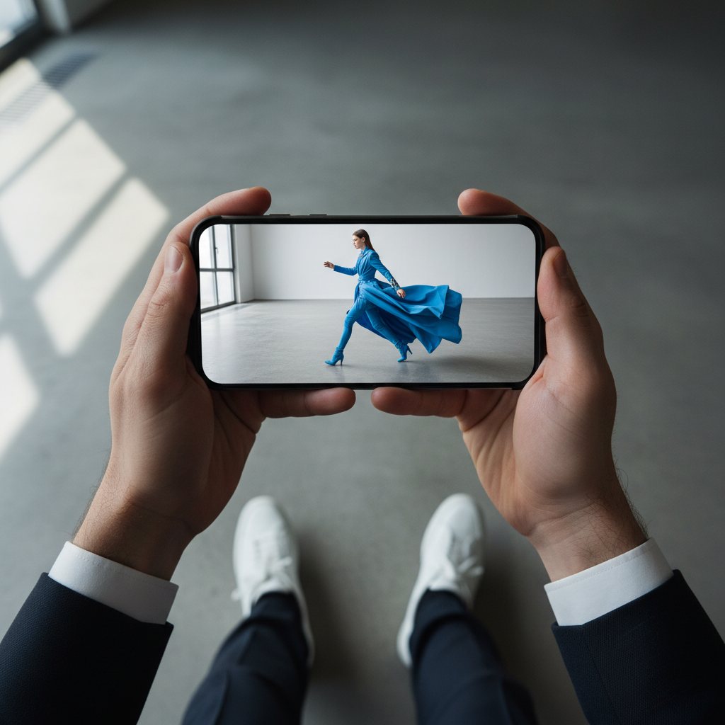 3D Miniature Me Stepping Out of My Phone Screen example 1