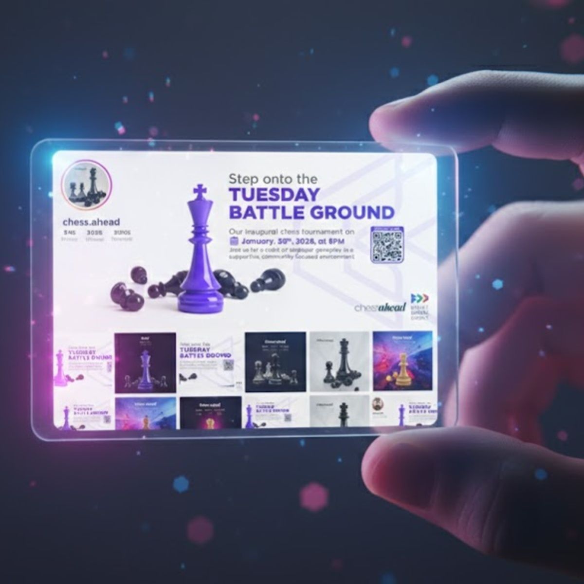 Holographic Instagram Card Close-Up example 3