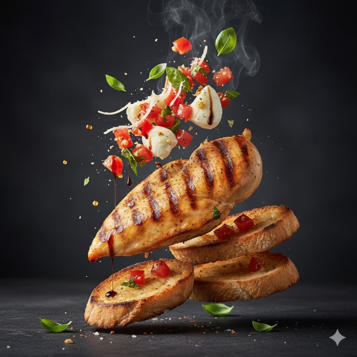 Floating Cinematic Food Stack example 2