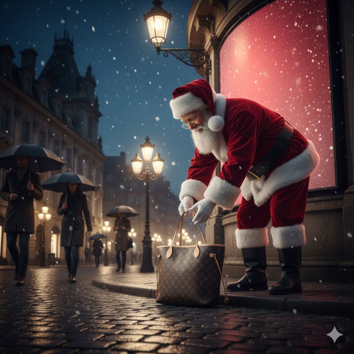 Santa Steps Out of the Screen advertising your product example 3