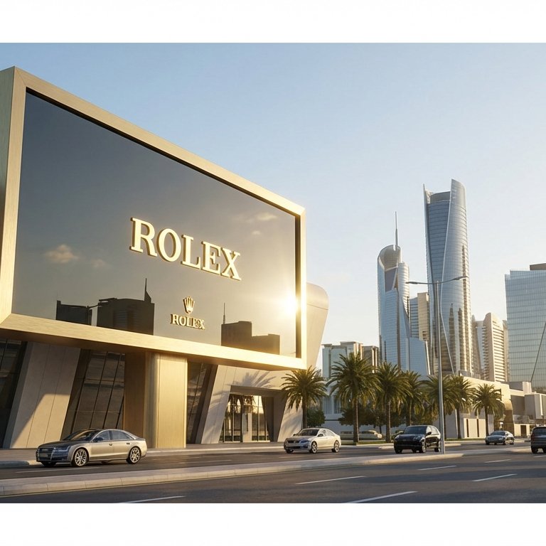 Luxury Brand Billboard — Ultra-Realistic 8K 3D City Skyline Render example 1