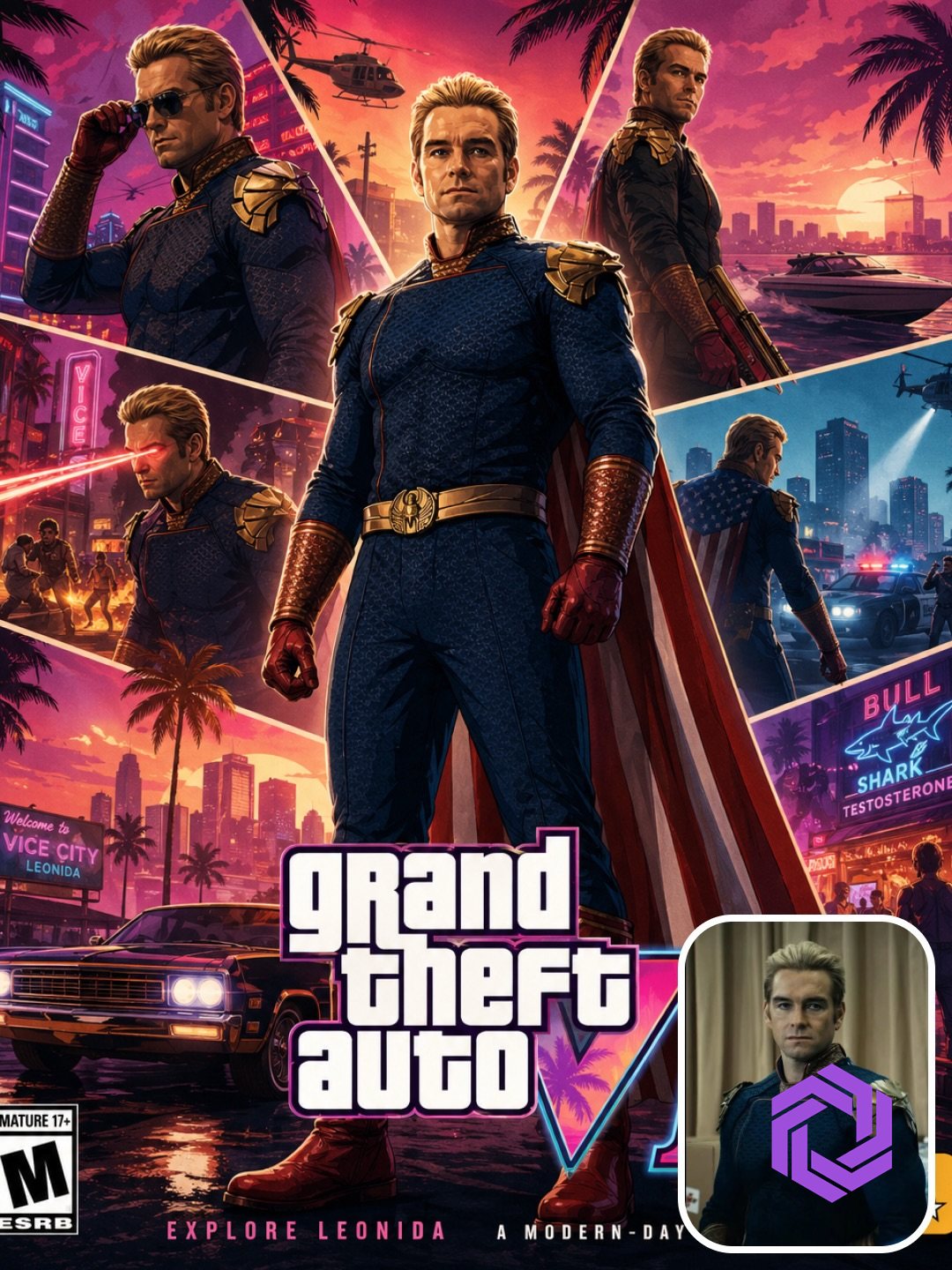 GTA VI Vice City Poster — Cinematic Cover Art example 3