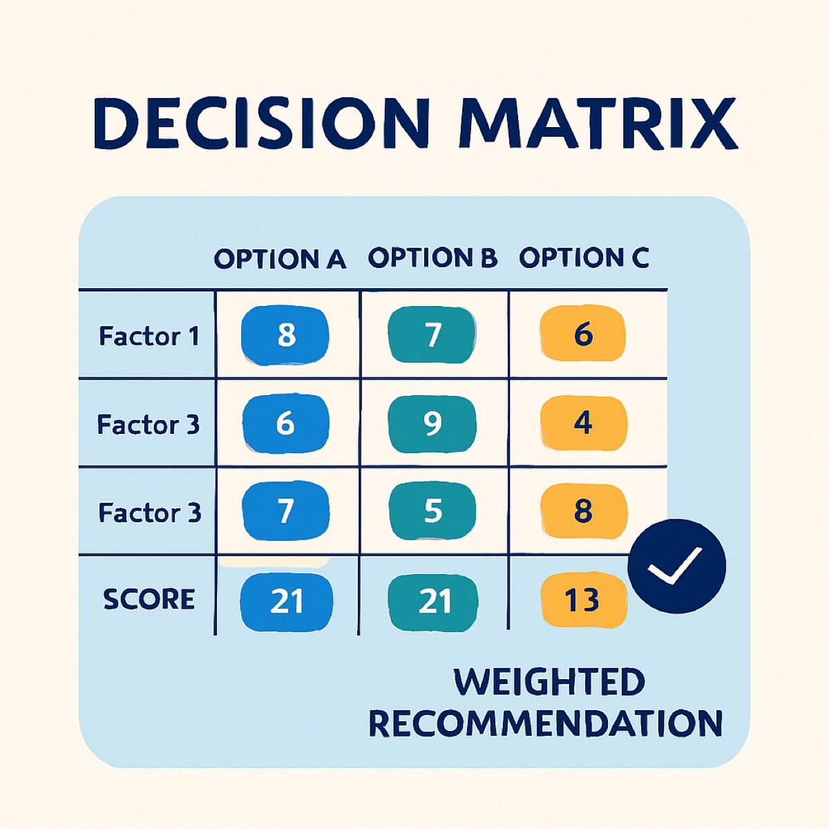 Decision Matrix Builder example 1