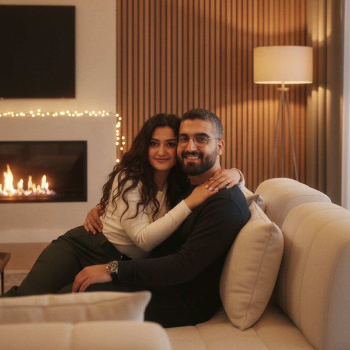 Gemini AI cosy couple photo generator example 1