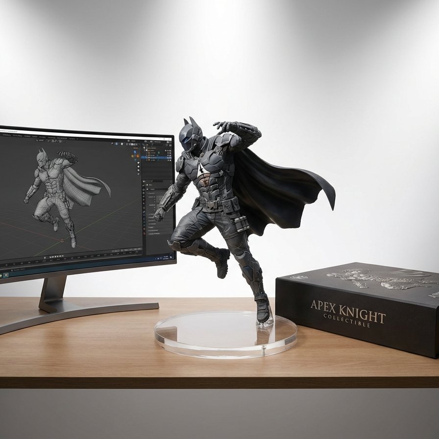 Custom Collectible Figure — Realistic 3D Scale Model with Packaging Design example 2