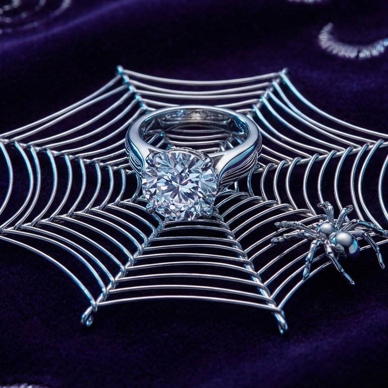 Dark Essence — Gothic Jewelry Campaign with Spiders & Diamonds example 2