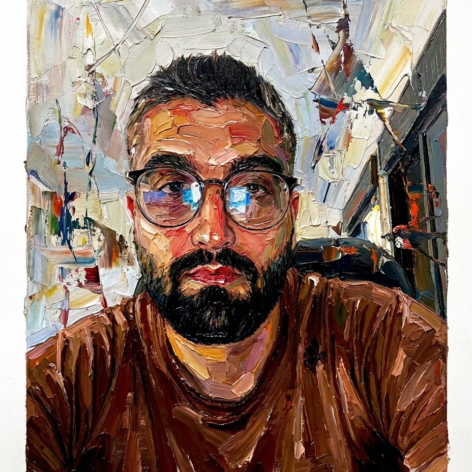 Palette-Knife Impasto Oil Painting from Your Photo example 1