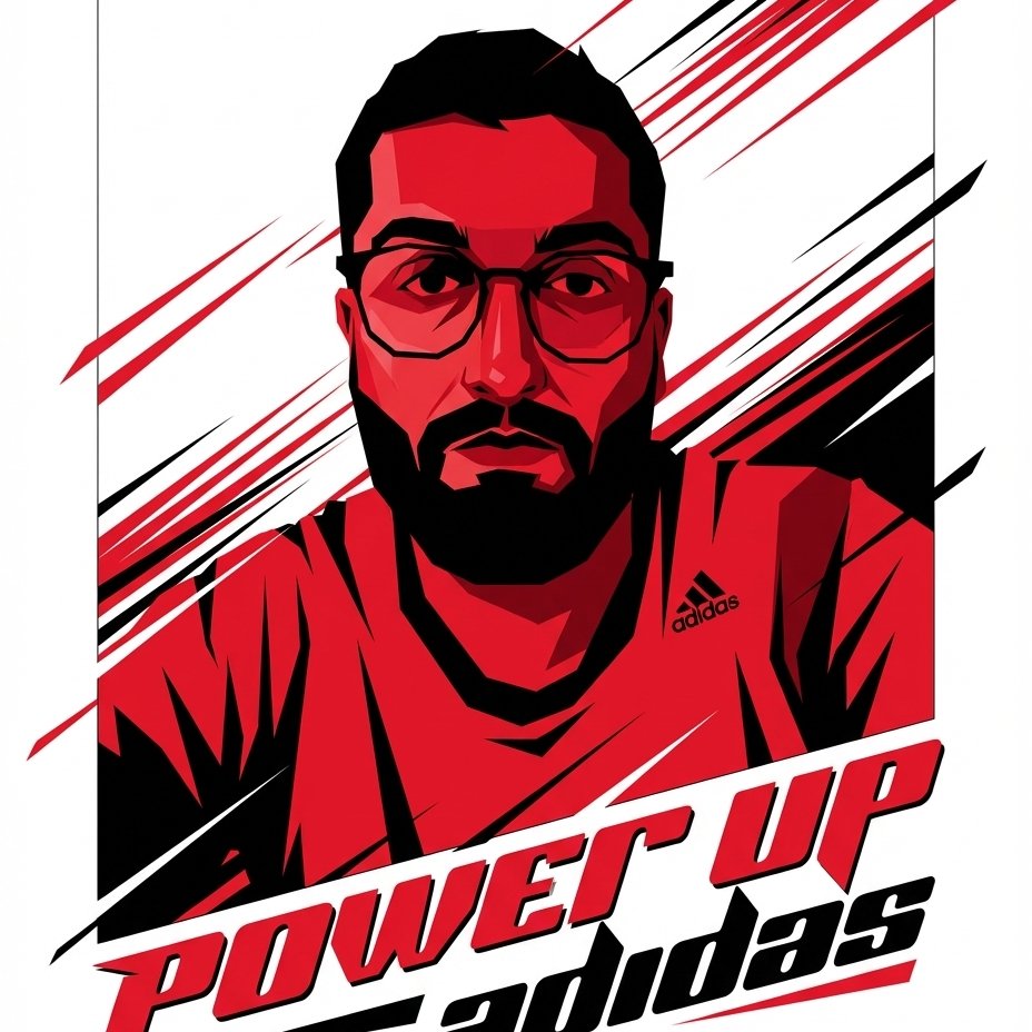 Bold Duotone Vector Sports Poster from Your Photo example 3