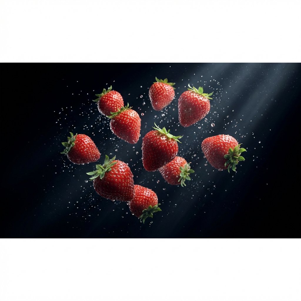 Floating Object — Hyper-Realistic Macro Studio Shot on Black Background example 1