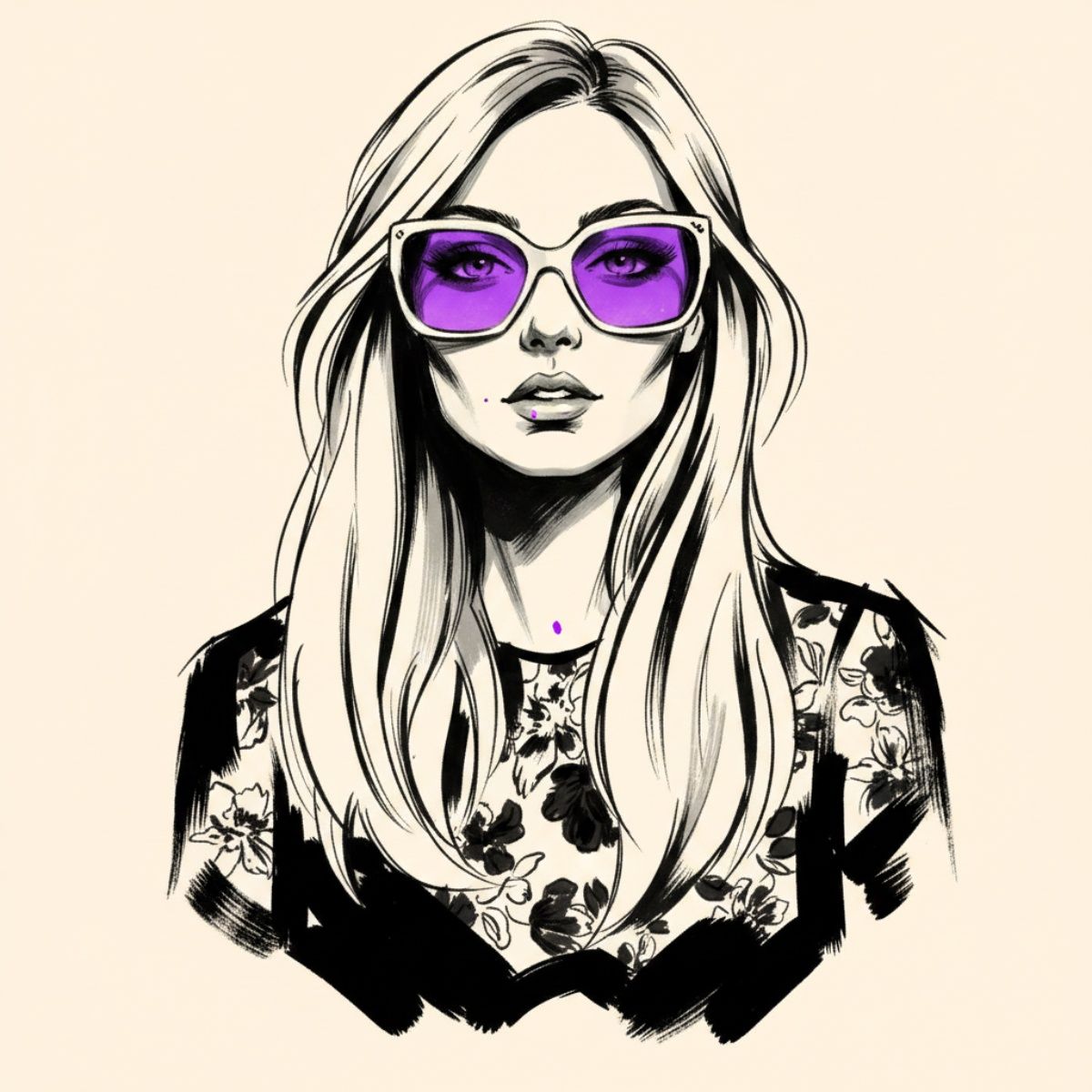 Bold Ink Fashion Portrait example 2