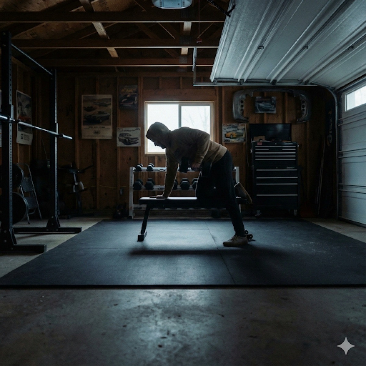 Moonlit Exercise Scene Photography Prompt example 1