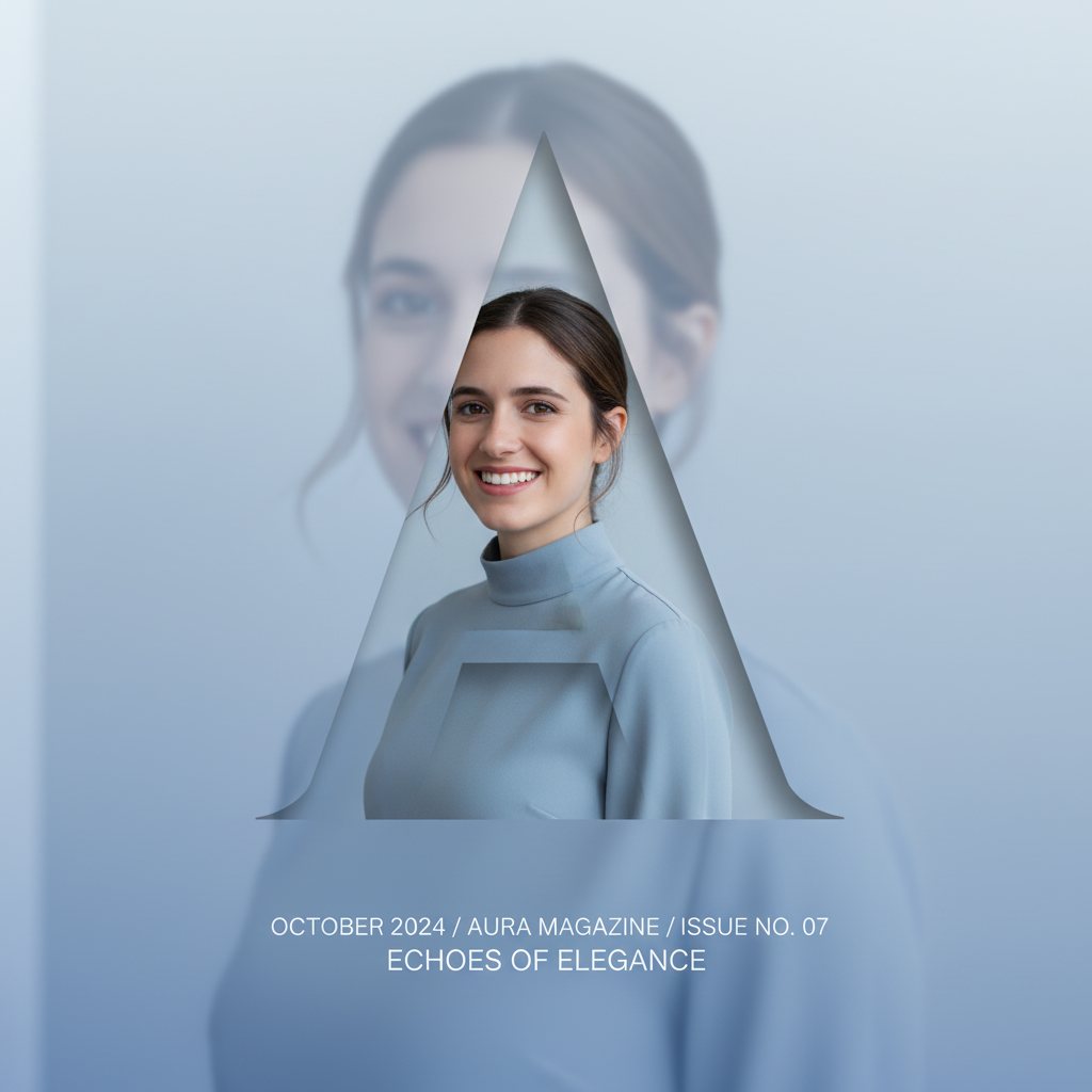 Symbol Cutout Editorial Poster — Fashion Portrait example 1