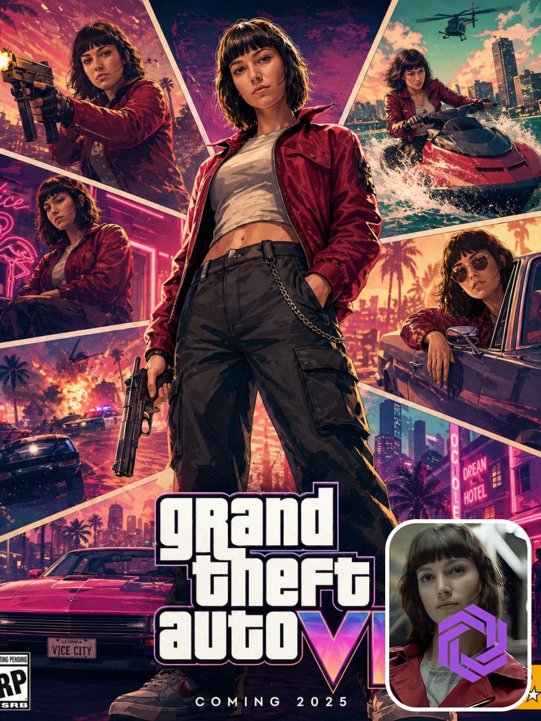 GTA VI Vice City Poster — Cinematic Cover Art example 2