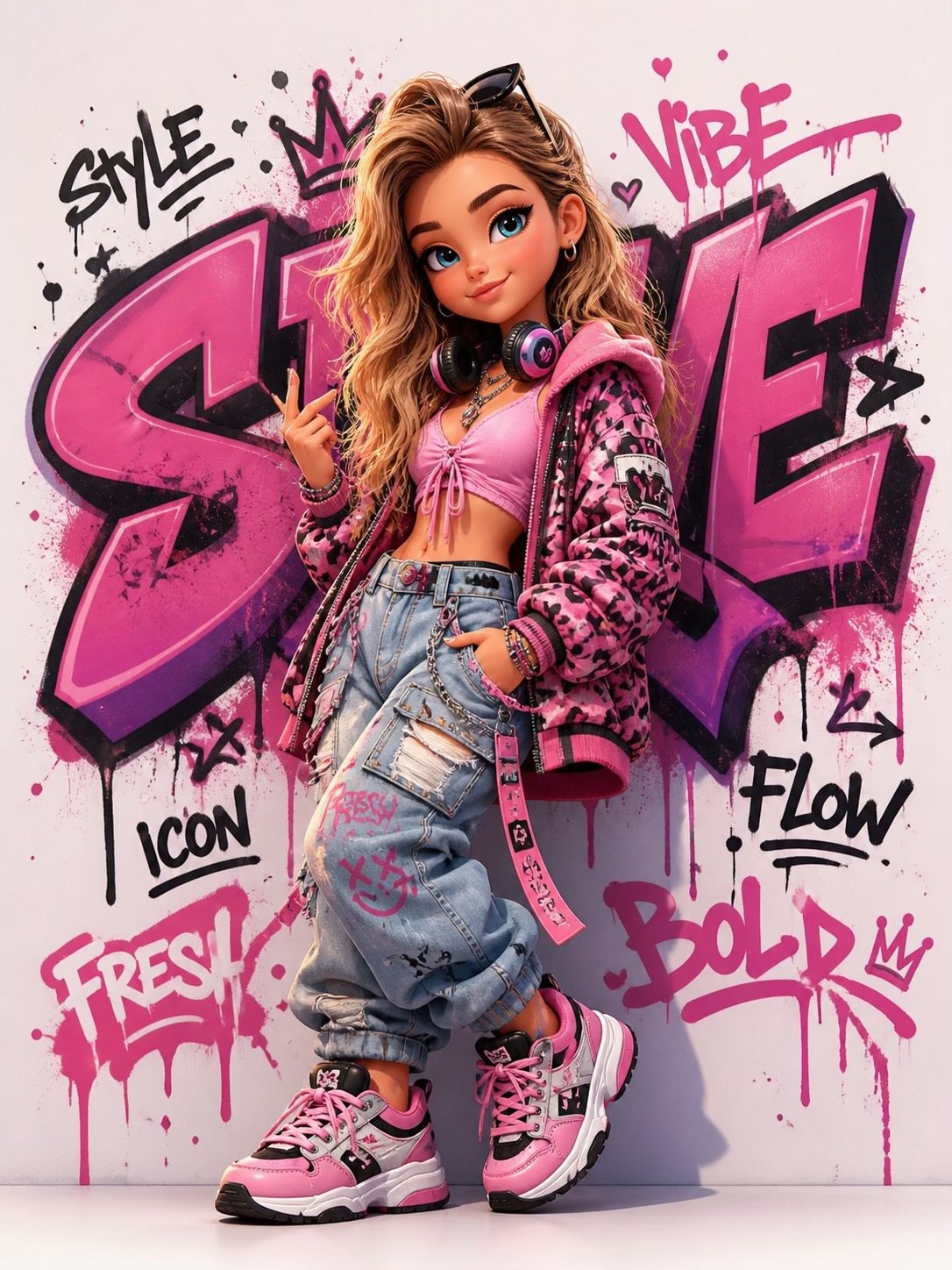 Urban Graffiti 3D Character — Streetwear Toy example 4