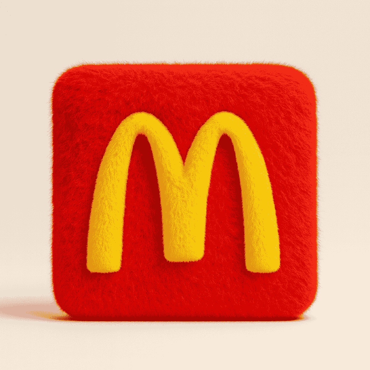 Furry 3D Plush Logo Render example 1