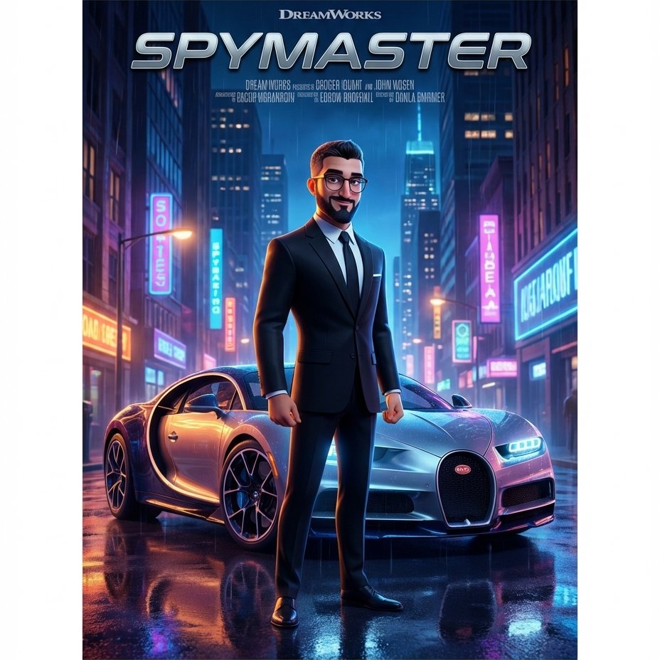 DreamWorks Spy Movie Animation from Your Selfie example 3