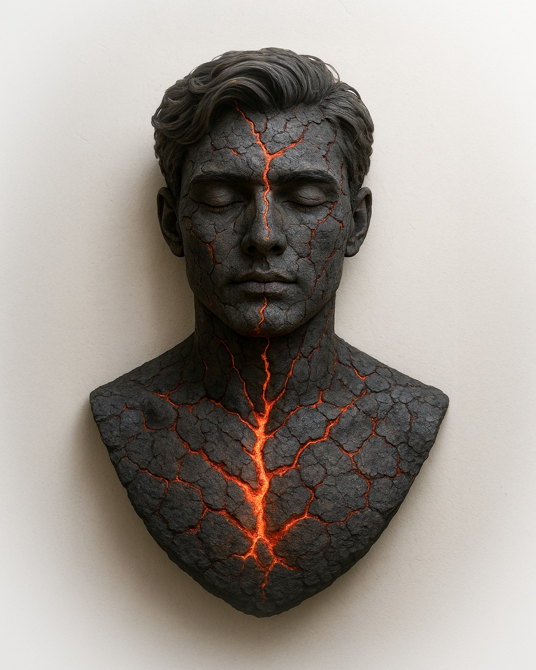 Volcanic Lava Sculpture Portrait example 2