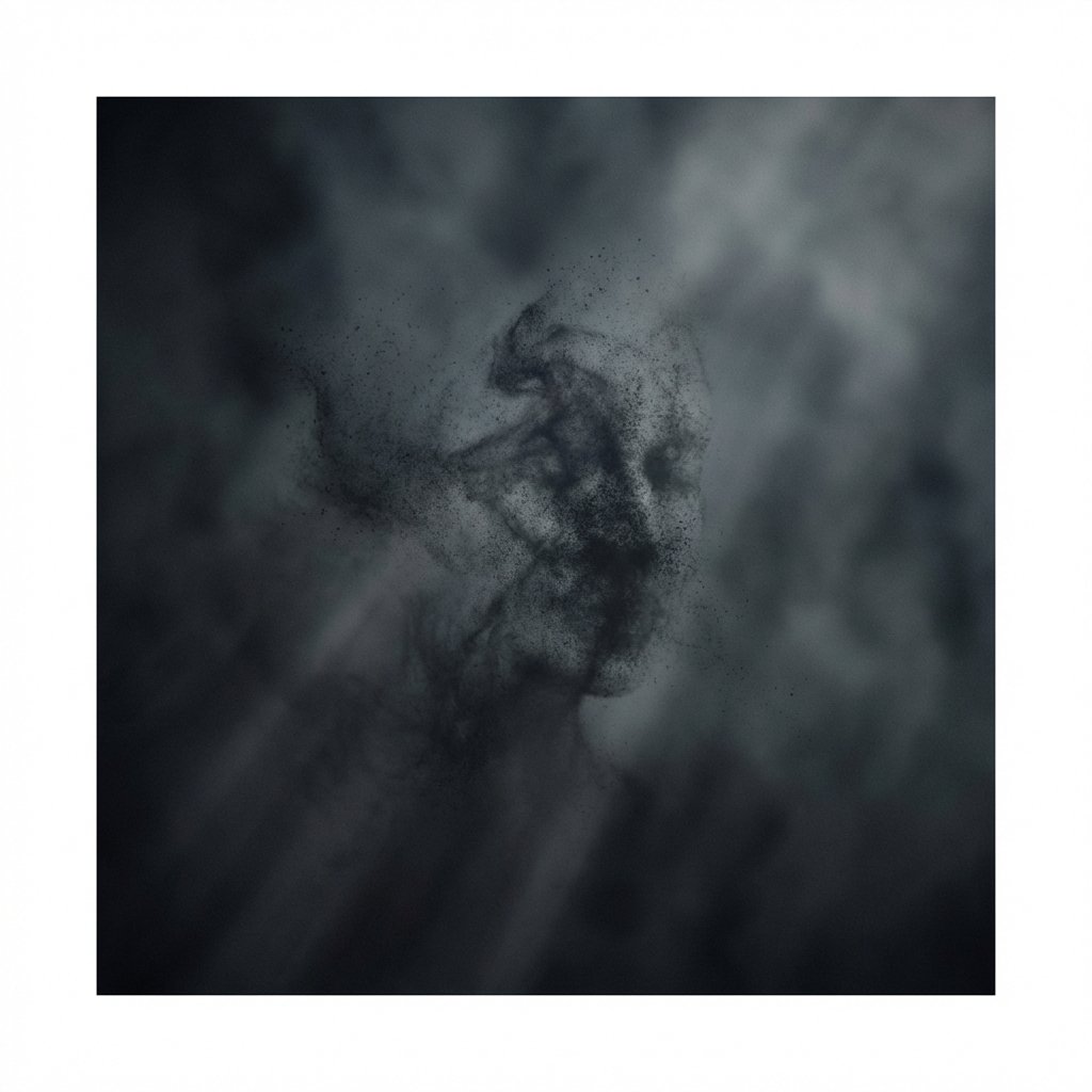 Last Life — Cinematic Dust Portrait, Dreamlike Moody Abstract Art example 1