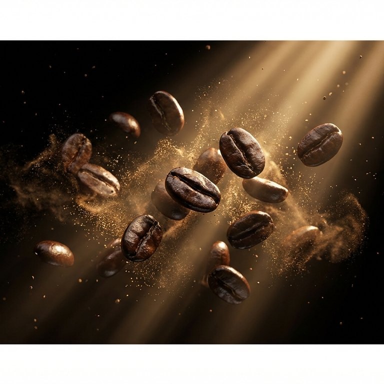 Floating Object — Hyper-Realistic Macro Studio Shot on Black Background example 2