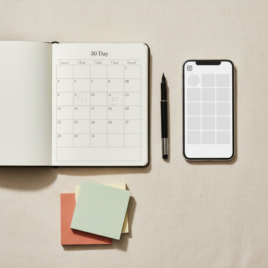 Monthly Content Calendar example 1