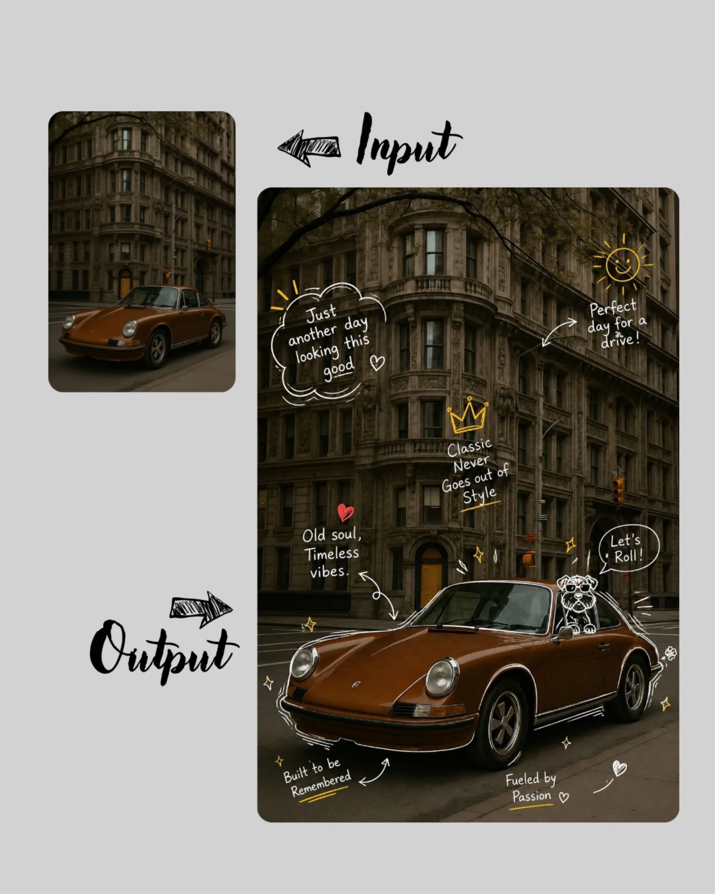 Hand-Drawn Doodle Overlay — Playful Photo Edit example 2