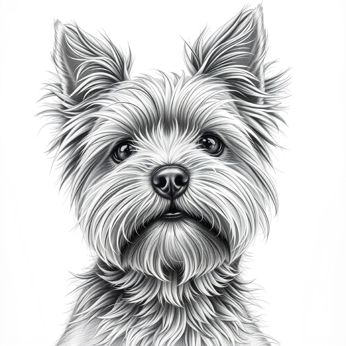 Whimsical Yorkshire terrier example 1