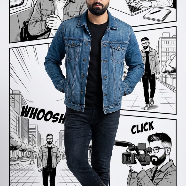 Hyper-Realistic You in a Manga Comic World example 1
