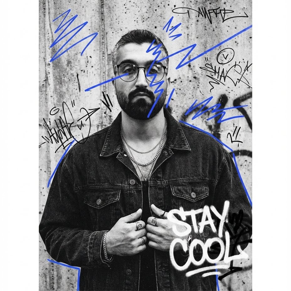 Stay Cool — Zine Fashion Poster from Your Selfie example 3