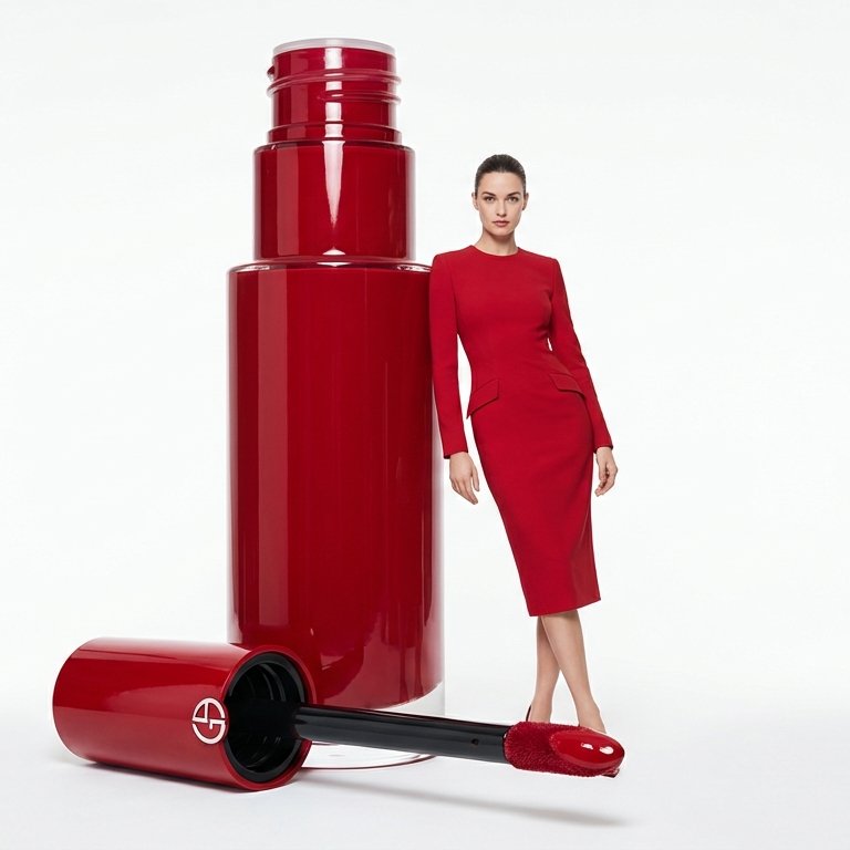 Colossal Lip Gloss — Giant Product Photography Prompt for Midjourney example 2