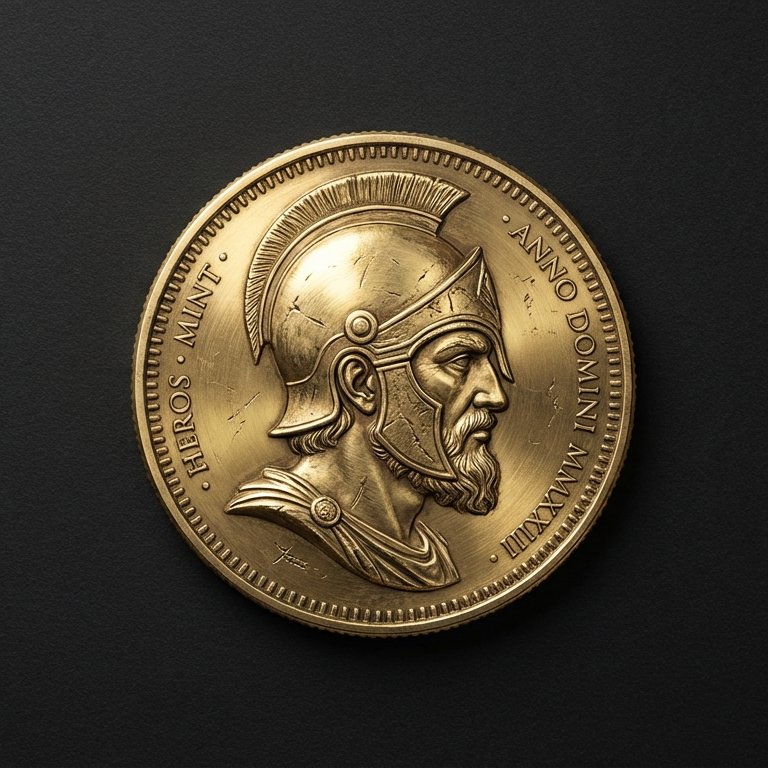 Metallic Character Coin — Realistic Engraved Portrait for [CHARACTER] example 3