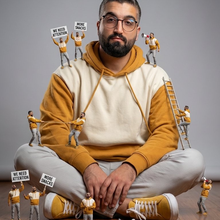 Surreal Mini-Me Chaos Portrait from Your Selfie example 1