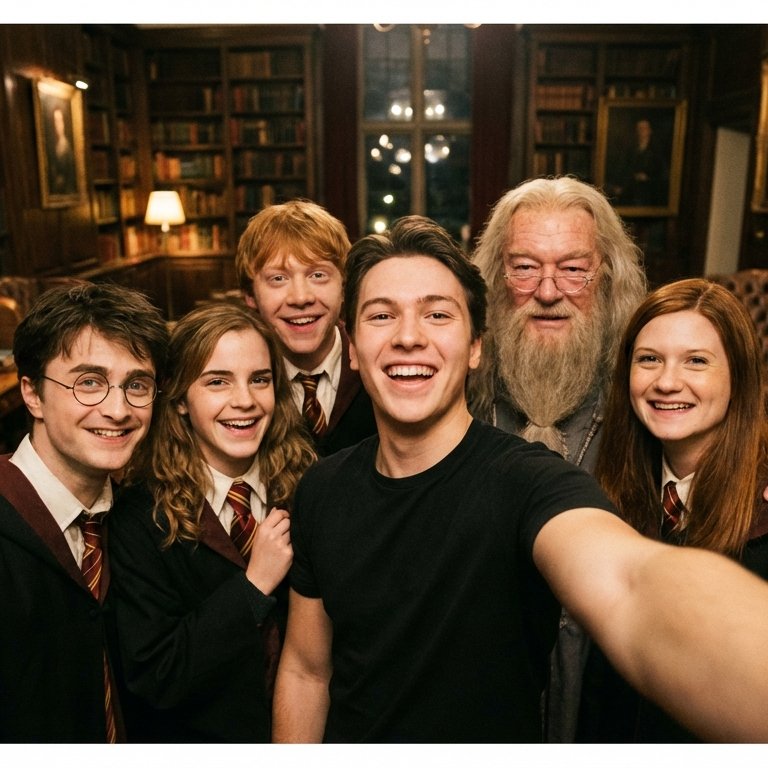 Selfie with Harry Potter Characters — Magical Group Photo with Hogwarts Cast example 3