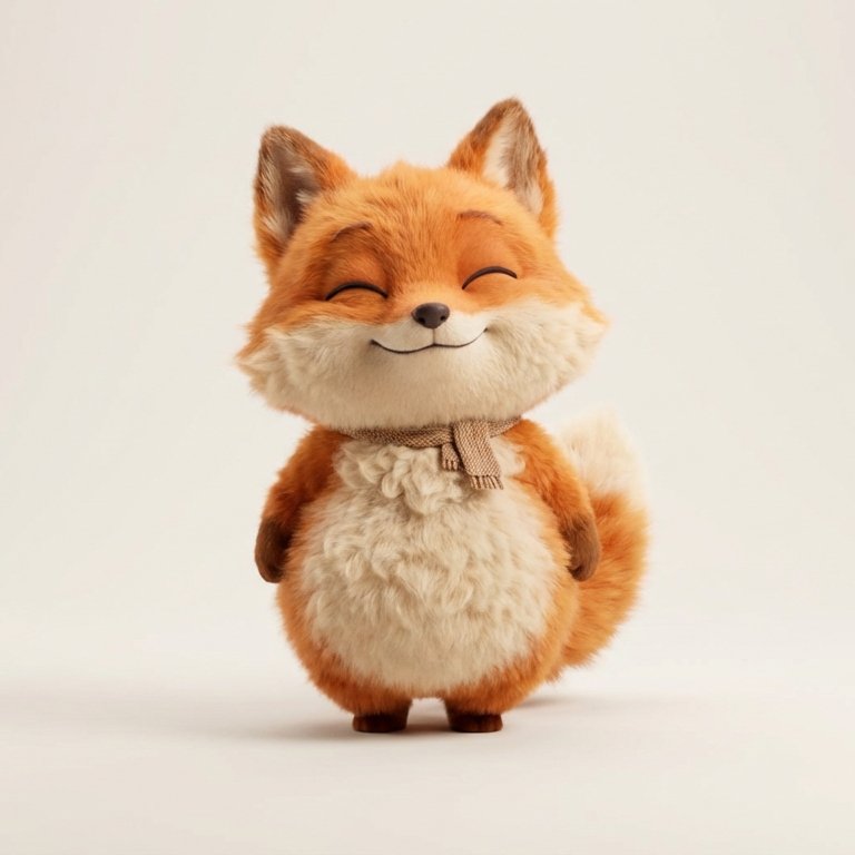 Fluffy Pixar Cartoon Animal — Cute 3D Character for [ANIMAL] example 3