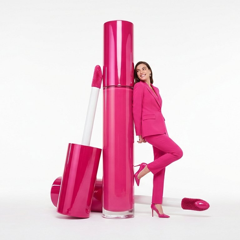 Colossal Lip Gloss — Giant Product Photography Prompt for Midjourney example 1