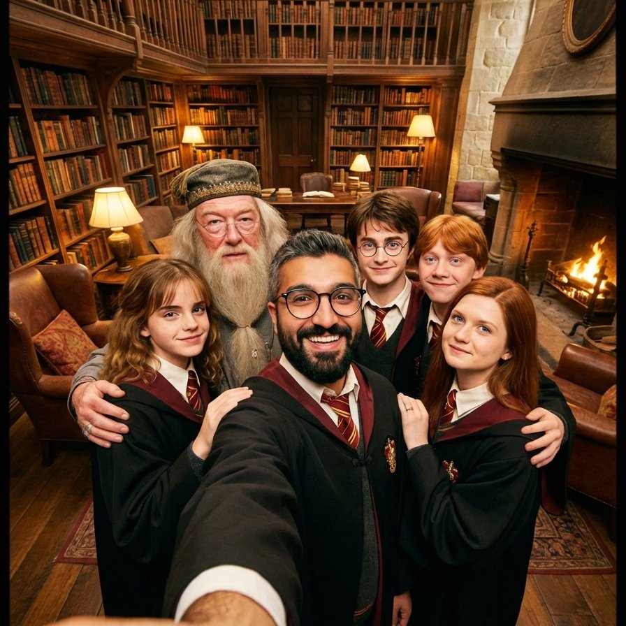 Selfie with Harry Potter Characters — Magical Group Photo with Hogwarts Cast example 1