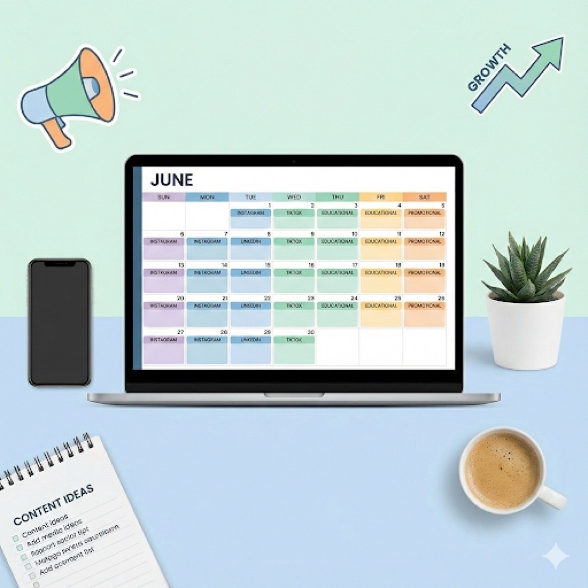 30-Day Content Strategy Builder For Your Social Media example 1