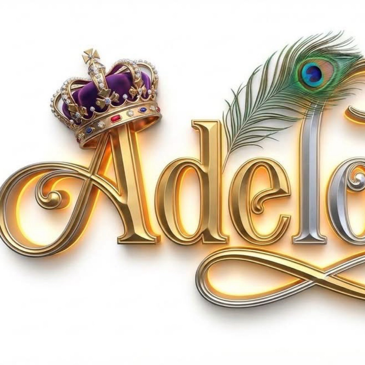 Exquisite gold and Silver letters example 1