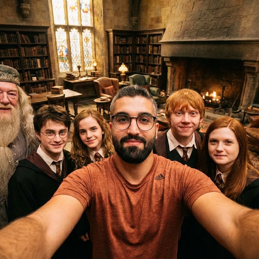 Selfie with Harry Potter Characters — Magical Group Photo with Hogwarts Cast example 2